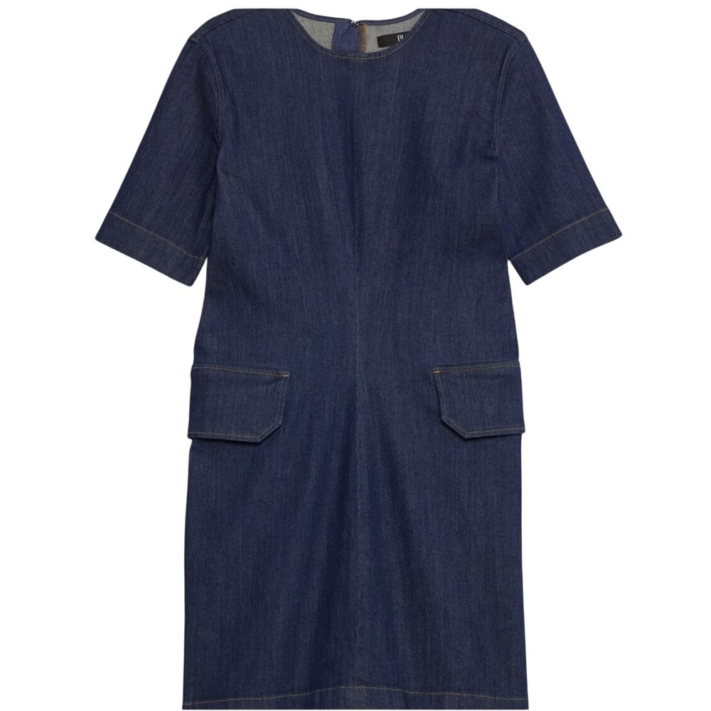 Banana Republic Womens 6 Denim Utility Mini Dress with Pockets NWT - Picture 2 of 16